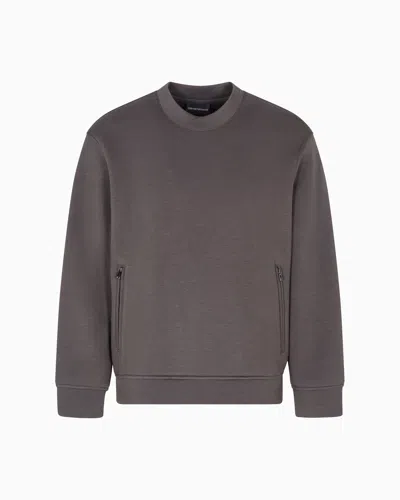 Emporio Armani Travel Essentials Sweatshirt In Double Jersey In Multi