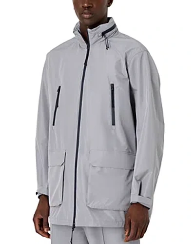 Emporio Armani Travel Essentials Water Repellent Jacket In Gray