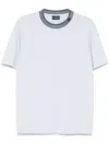 Emporio Armani Trimmed Crew Neck T-shirt In Blue