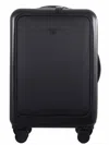 Emporio Armani Trolley Saffiano Telescopic Handle In Black