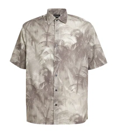 Emporio Armani Tropical Print Shirt In Multi