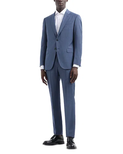 Emporio Armani Tropical Weave Wool Suit In Blue
