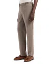 Emporio Armani Tropical Wool Trousers In Dark Beige