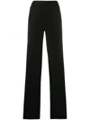 Emporio Armani High-waisted Wide Leg Trousers In Black