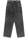 Emporio Armani Pleated Jeans In 0006 Denim Nero Md