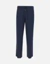 Emporio Armani Linen Viscose Blend Jogger Trousers