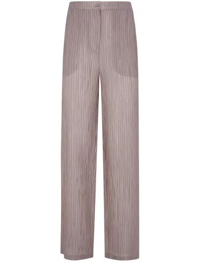 Emporio Armani Trousers In Burgundy