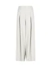 Emporio Armani Viscose Trousers In Beige