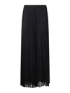 Emporio Armani Pleated Trousers In Technical Georgette In Black