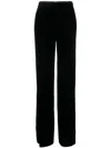 Emporio Armani High-waisted Wide Leg Trousers In Black