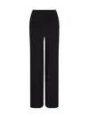 Emporio Armani Travel Essentials Capsule Collection Viscose-blend Trousers With An Embossed Motif In Black