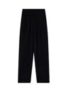 Emporio Armani Shimmery Wide Leg Trousers In Black