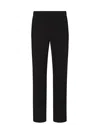 Emporio Armani Trousers With A Pleat In Virgin Wool With A Technical Finish In Black