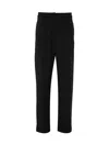 Emporio Armani Slim-legged Tailored Trousers In Black