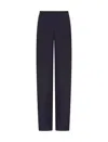 Emporio Armani Icon Triacetate Palazzo Trousers In Blue
