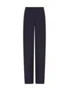 Emporio Armani Icon Triacetate Palazzo Trousers In Blue