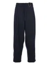 Emporio Armani Look 1 Pantalone Con Doppia Pince E Cintura In Blue