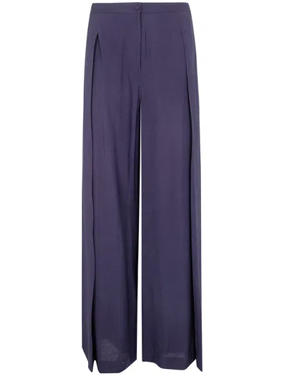Emporio Armani Trousers In Purple
