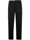 Emporio Armani Tailored Trousers With Back Pockets And Belt Loops In Black