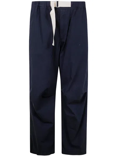 Emporio Armani Trousers In Dark Navy
