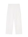Emporio Armani Textured Straight Trousers In White