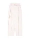 Emporio Armani Envers Satin Trousers With Pleats And Belt In Gray