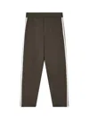 Emporio Armani Asv Jersey Trousers With Elasticated Waist And Contrasting Bands In Green