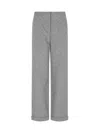 Emporio Armani Wide-leg Trousers With Herringbone Pattern And Discreet Pocket In Animal Print