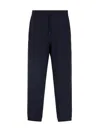Emporio Armani Asv Lyocell Blend Jersey Joggers With All-over Lettering In Iconico 0920 Blu Navy Ea