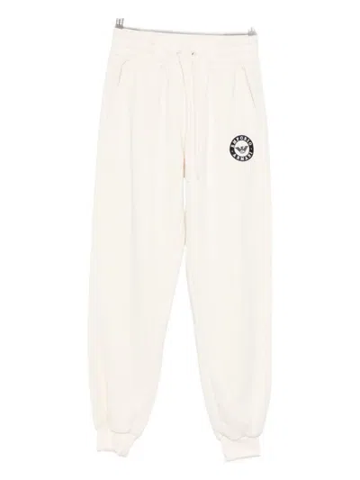 Emporio Armani Logo-embroidered Track Pants In White