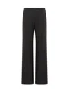 Emporio Armani Women's Crepe Wide-leg Trousers In Nero-black