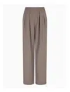 Emporio Armani Straight-leg Trousers In Brown