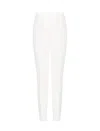 Emporio Armani Stretch Cotton Trousers In Warm White