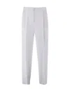 Emporio Armani Trousers White In Animal Print