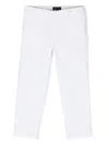 Emporio Armani Slim-cut Chino Trousers In Bianco
