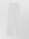 Emporio Armani Light Grey Herringbone-jacquard Trousers
