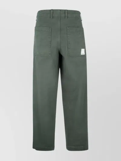 Emporio Armani Trousers With Back Pockets And Belt Loops In Green