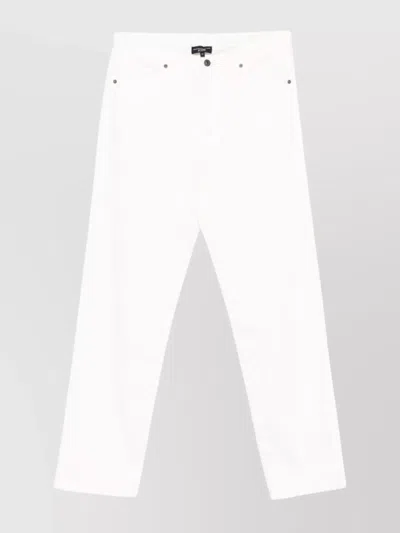 Emporio Armani Trousers With Belt Loops And Five Pockets In White
