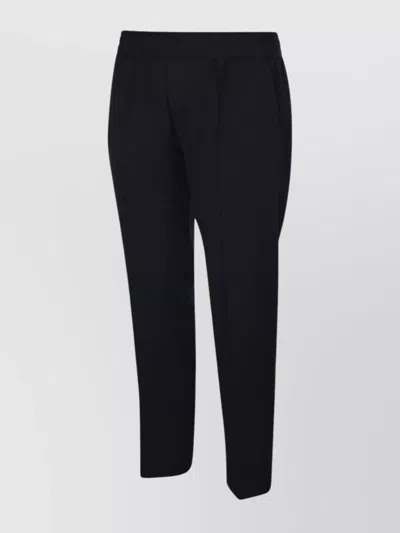 Emporio Armani Trousers With Elastic Waistband And Pockets In Blue