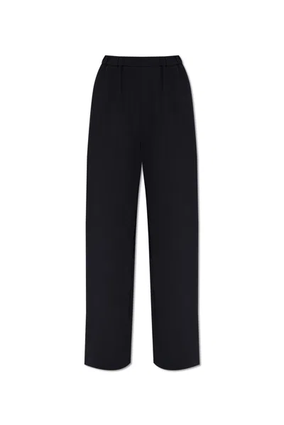 Emporio Armani Palazzo Trousers In Blue