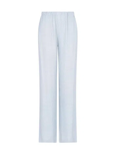 Emporio Armani Trousers In Zen Blue