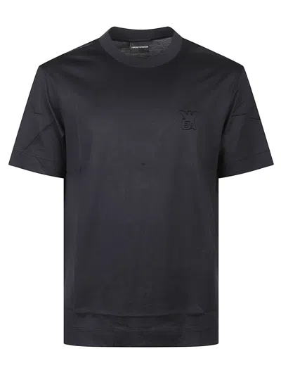 Emporio Armani Eagle-logo T-shirt In Black