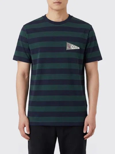 Emporio Armani Eagle Club Striped T-shirt In Multi