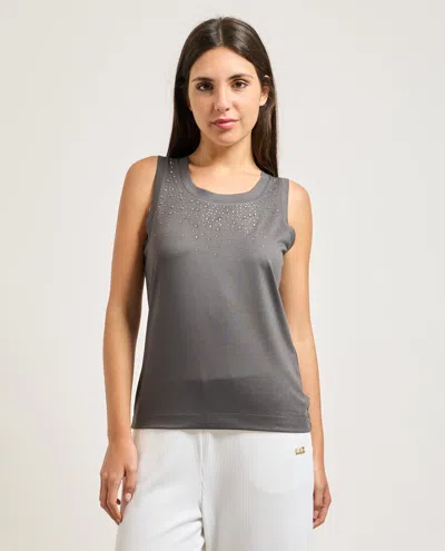 Emporio Armani T-shirts And Polos In Grigio Metallici E Grigi