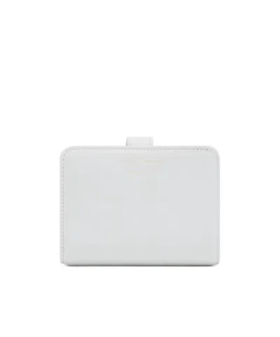 Emporio Armani Tumbled-leather Bi-fold Wallet In White