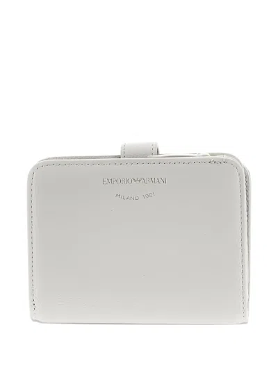 EMPORIO ARMANI TUMBLED LEATHER LOGO-EMBOSSED WALLET