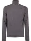 Emporio Armani Turtleneck Wool Sweater In Gray