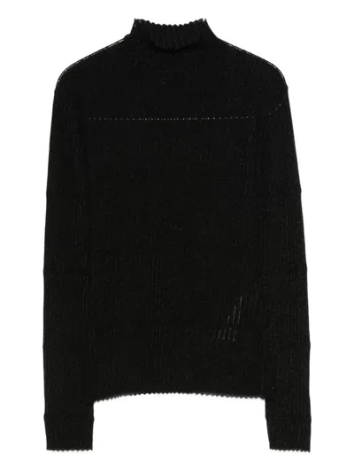 Emporio Armani Turtle-neck Sweater In Black