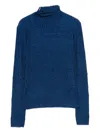 Emporio Armani Turtle-neck Sweater In Blue