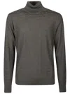 Emporio Armani Embossed Logo Turtleneck Sweater In Chimera